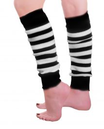 Crazy-Chick-Black-and-White-Stripe-Leg-Warmer
